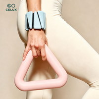 Haltères en silicone à anneau triangulaire en fer, directement de l'usine, équipement portable de musculation et de yoga pour hommes et femmes
