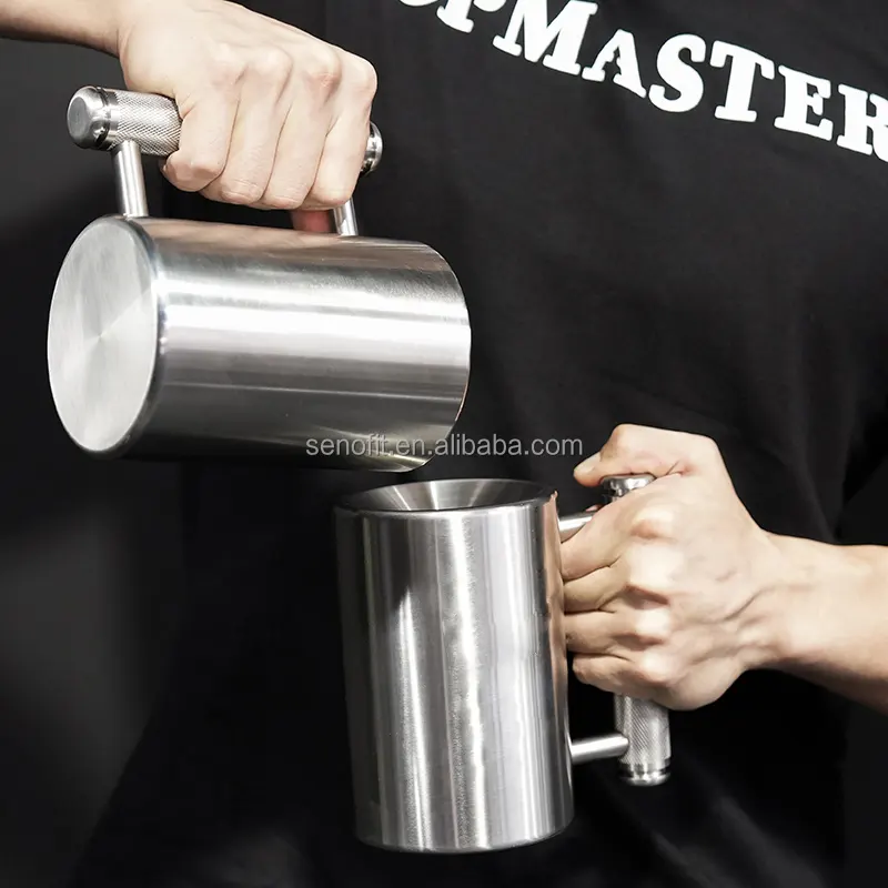 SENAOFIT Mug kopi berat 10kg, cangkir air kreatif untuk latihan Fitness, Gym, Dumbbell berat 8kg
