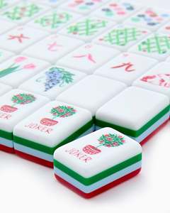Stock 1.24*0.91*0.63 Inch Red New Travel 4 Layer Engraved Acrylic Luxury 160 <b>Set</b> America Nantucket <b>Mahjong</b> Tiles Entertainment - Product Image 3