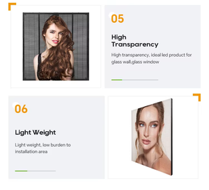 จอแสดงผล LED แบบโปร่งใสสำหรับหน้าต่างกระจกห้างสรรพสินค้า  หน้าจอโฆษณาความละเอียด 1080P ความสว่าง 5000cd กันน้ำระดับ IP65 - Product Image 4