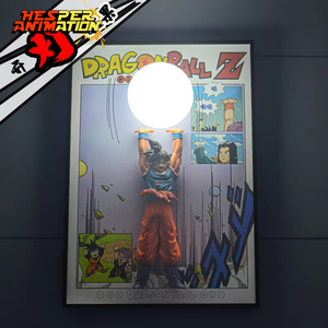 Figura de Anime en 3D con Marco, HESPER 44*32CM, Dragón Espíritu Bomb <span class=keywords><strong>Goku</strong></span>, el Mejor Regalo para Coleccionistas - Product Image 3
