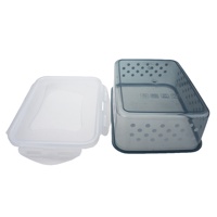 Ensemble de 4 boîtes repas hermétiques avec couvercle, compatibles micro-ondes, qualité alimentaire, empilables pour le stockage et la conservation au réfrigérateur