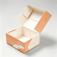 Boîte d'emballage en papier artistique collé sur 4 côtés personnalisée pour cosmétiques et aliments