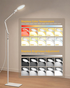 <span class=keywords><strong>Lampe</strong></span> de sol LED 2 en 1 avec lumière de thérapie par la lumière <span class=keywords><strong>du</strong></span> <span class=keywords><strong>jour</strong></span> 12000 Lux et lumière rouge 670 nm pour la lecture et la relaxation - Product Image 1