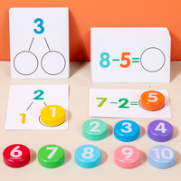 Tablero de cálculo de números para niños, juego de operaciones matemáticas para niños, ayuda para entrenamiento de pensamiento lógico educativo temprano, juguetes de matemáticas