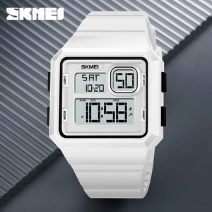 Skmei Digital Sports Watch Men Black Square Electronic Watch With Led Display And Alarm Function For Outdoor Activities - Product Image 4