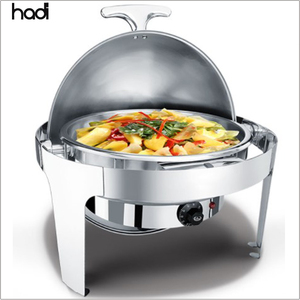 Plato de eje de acero inoxidable redondo comercial de 6 litros para <span class=keywords><strong>restaurante</strong></span> Buffet Roll Top calentador de alimentos a la <span class=keywords><strong>venta</strong></span> - Product Image 3