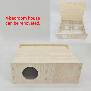 Large Multi-Functional <strong>Hamster</strong> Hide <strong>House</strong> Made <strong>of</strong> Eco-Friendly Wooden Material for Assembly - Product Image 5