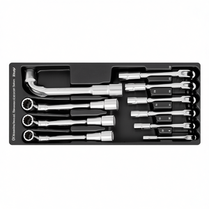 Juego de herramientas de 10 piezas con llaves de vaso, extensiones y trinquete para reparación automotriz - Product Image 2