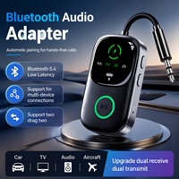 Émetteur-récepteur audio Bluetooth 2 en 1, connecte simultanément deux appareils avec indicateur d'état LED.