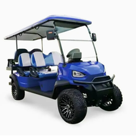 Voiturette de golf électrique spacieuse 6 places avec une vitesse de 30-50 km/h, une autonomie de 70-90 km, certifiée CE, pneus de 14 pouces