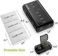 Boîte de rangement hebdomadaire pour pilules en polypropylène XL OEM, 2 prises par jour, 7 jours, grande ouverture unilatérale, protection de la vie privée, AM/PM, noir