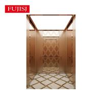 Fujisj Hotel Ascenseur pour passagers avec capacité de 450 à 1600kg Ascenseur à entraînement AC sans engrenage pour escaliers