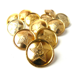 Nhà Máy Trực Tiếp Vàng Bạc Brass Kim Loại Khắc Ban Nhạc Đồng Phục May Nút - Product Image 5