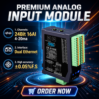 Módulo de Entrada Analógica de Alta Precisión de 24 Bits CK-8160E, 16 Canales, 4-20 mA, con Ethernet en Cascada, Modbus TCP/RTU, Módulo IO Remoto