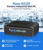 Mini PC Fanless à Prix Usine pour l'Automatisation et le Secteur Médical, avec Processeur Intel I5-4200U, 2 Ports COM RS232 RS485, 6 Ports USB, Audio Frontal, Mini PCIe et MSATA