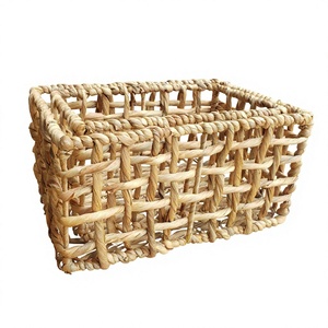 El Mejor Juego de 2 piezas, cómodo organizador de cesta de almacenamiento de jacinto de agua para organizar la colada, decoración del hogar - Product Image 1
