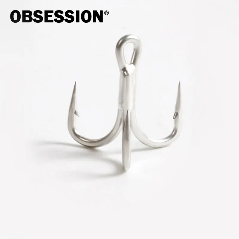 OBSESSION ST66 5X Stinger Treble Hook Strong Sea Fishing Saltwater Triple Hook Big Game Tuna Wholesale Fish Hook High Quality