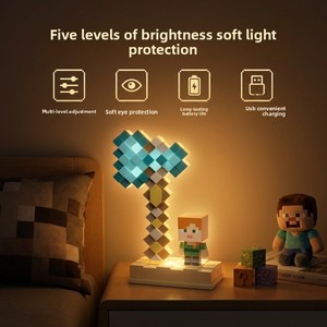 Espada Luminosa de Dibujos Animados My World, Tomahawk de <span class=keywords><strong>Minecraft</strong></span>, Sable de Luz, Juguete Infantil, Regalo, Modelo de Lámpara de Mesa - Product Image 3