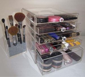 Rõ Ràng Kính Hữu Cơ 6 Ngăn Kéo <span class=keywords><strong>Acrylic</strong></span> Trang Điểm Tổ Chức - Product Image 4