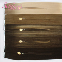 Extensions de cheveux humains en gros, double trame, à bandes adhésives, couleur Balayage, ondulation Water Wave, extensions régulières à bandes adhésives