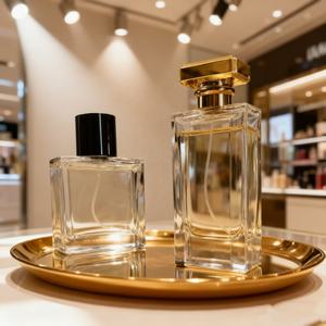 Botella de Vidrio Rectangular para Perfume con Pulverizador, 30/50 ml, Fabricante Yabeli, Pulverizador Cuadrado Vacío de Aluminio Plateado - Product Image 3