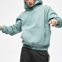 Sudadera con Capucha de Algodón de Alta Calidad con Corte Amplio para Hombre Sudadera Pesada Tipo Pulóver con Logotipo Personalizado de Felpa Francesa sin Estampar