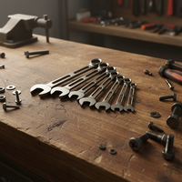 Clé combinée creuse ultra-métrique 12 mm en titane chromé non magnétique de qualité industrielle, compatible OEM, marque Oak