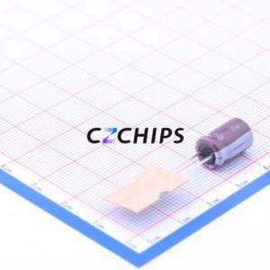 Condensateur électrolytique en aluminium à montage traversant KMG 25V330 8*11.5, D8xL11.5mm 330uF 20% 25V 340mA-120Hz - Product Image 2