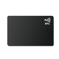 Carte de visite NFC en plastique à bord noir, prix d'usine, vente en gros