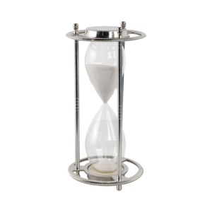 Scultura a forma di clessidra in metallo da 12 pollici, ornamento decorativo per la casa, l'ufficio, il soggiorno, il bagno, come complemento d'arredo per scaffali. - Product Image 3
