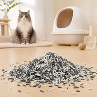 Ramah lingkungan, karbon aktif yang dapat terurai secara hayati, pasir kucing tofu yang dapat dibuang di toilet, pasir kucing serat tumbuhan granular, mendukung OEM