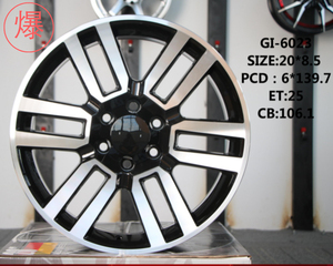 Cerchi in Lega di Alluminio Aeronautico 067 - Per Personalizzazione Auto - Varie Dimensioni, Colori, 6X139.7 20" <span class=keywords><strong>GI</strong></span>-6023 - Product Image 2
