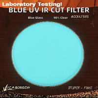 Filtre de coupure IR en verre optique Yangxin YX, épaisseur 0,21/0,55/0,7/1,0 mm, 20 mm, 650 nm, multicouche, transmission 95 % pour CCD/CMOS