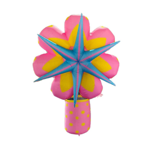 Modèle de fleur colorée personnalisé, logo gonflable, tissu Oxford imperméable, pour la Saint-Valentin, accessoires de confession dans <span class=keywords><strong>les</strong></span> centres commerciaux, accessoires de check-in - Product Image 1