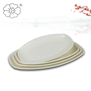 <span class=keywords><strong>Restaurant</strong></span> personnalisé 100% assiette à <span class=keywords><strong>poisson</strong></span> en mélamine ensembles d'assiettes à dîner blanches assiettes en mélamine de qualité alimentaire - Product Image 2