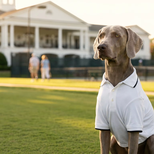 Polo pour chien personnalisé en coton piqué, col classique, patte de boutonnage, passepoil contrastant, respirant, été-printemps, sport-luxe - Product Image 1