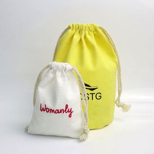 Wholesale Eco Friendly Custom Logo Cotton Canvas <b>Drawstring</b> <b>Bags</b> with Security Feature for Face Mask Use-Gift Packaging - Product Image 4