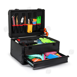 CLEZE Nueva Caja de Almacenamiento Multifuncional de Doble Capa con Gran Capacidad para Herramientas de Rotulación de Vehículos y Herramientas de Vinilo - Product Image 2