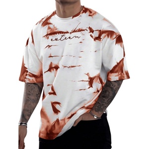 Short Sleeve Casual Summer Tee Tops Men's Graphic <b>Tie</b> Dye T Shirt Letter Print Crew Neck - Product Image 1