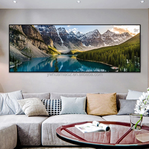 <span class=keywords><strong>Lac</strong></span> forêt pierre <span class=keywords><strong>montagne</strong></span> paysage Nature paysage <span class=keywords><strong>image</strong></span> nordique maison art mural décoration toile paysage impression affiche - Product Image 1