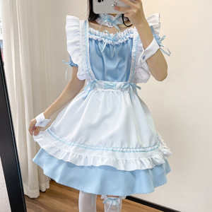 Costume de femme de chambre rose Loli, <span class=keywords><strong>tenue</strong></span> de femme de chambre mignonne et Sexy pour Halloween, <span class=keywords><strong>tenue</strong></span> de café japonais - Product Image 3