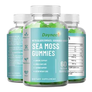 Daynee Sea Moss gums علامة تجارية خاصة فيتامين عضوي طبيعي تحسين نظام المناعة Seamoss bladerwrack Detox البحر Moss Gummies