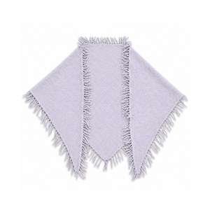 Bufanda de mezcla de lana con logo personalizado, borlas y flecos, chal triangular grande, para otoño e invierno, venta al por mayor directa de fábrica - Product Image 4