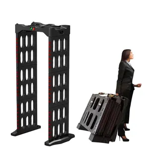 Portable Folding Security Walk through door frame metal detector with high sensitivity material metal detector gate for security