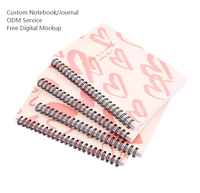 Carnet de notes Kawaii Study Planner-Couleurs pastel avec autocollants, Option d'emballage cadeau | Carnet Wire-O
