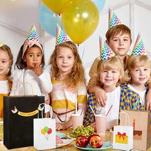 Bolsa de Papel Kraft Marrón con Asa para Regalos de Fiesta de Cumpleaños, Artículos de Compras, Varios Tamaños, con Logotipo Personalizado - Product Image 3