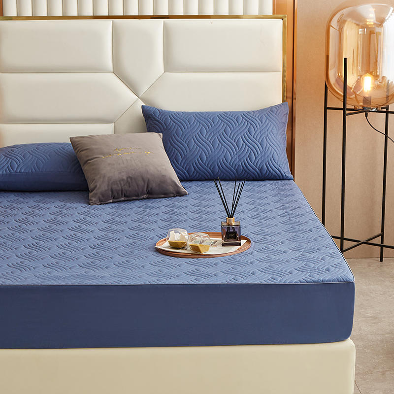 Лидер продаж, хлопковый полноразмерный защитный чехол для матраса, Белый защитный матрас, розовый защитный матрас для стеганых матрасов из 3 предметов