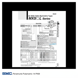 SMC Pneumatics Air Slide <b>Table</b> MXS16L-20AT - Product Image 1