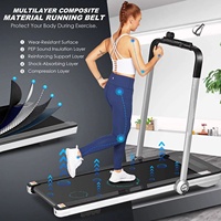 Caminadora Eléctrica Plegable, Plataforma de Caminata Portátil con Pantalla LED, Máquina de Correr Compacta para Ejercicio Físico en Casa